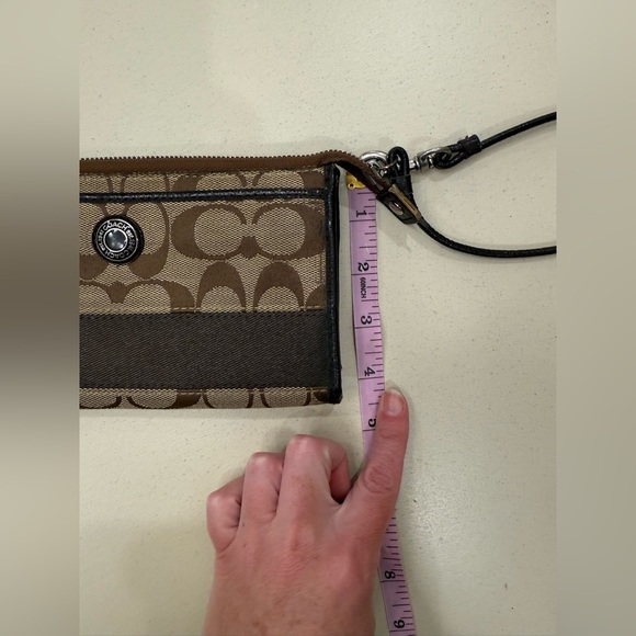 Coach Brown and Black monogram Wristlet Wallet - Picture 8 of 8
